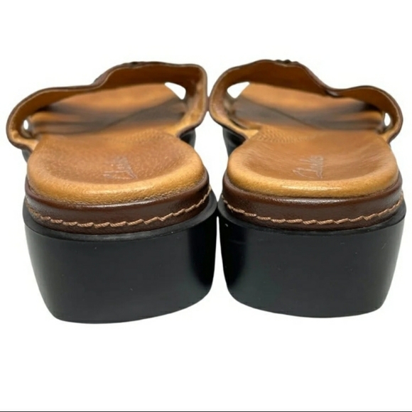 Clark women's 7.5 leather slides - Picture 6 of 9